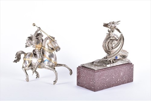 Lot 225 - A fine 19thÂ centuryÂ white metal figure group...