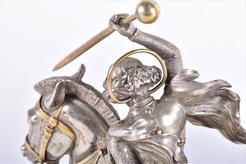 Lot 225 - A fine 19thÂ centuryÂ white metal figure group...