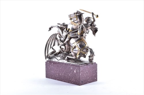 Lot 225 - A fine 19thÂ centuryÂ white metal figure group...