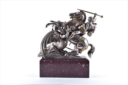 Lot 225 - A fine 19thÂ centuryÂ white metal figure group...