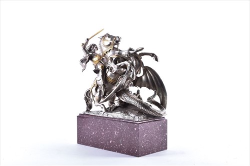 Lot 225 - A fine 19thÂ centuryÂ white metal figure group...