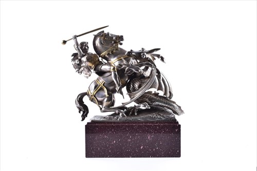 Lot 225 - A fine 19thÂ centuryÂ white metal figure group...