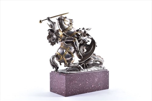 Lot 225 - A fine 19thÂ centuryÂ white metal figure group...
