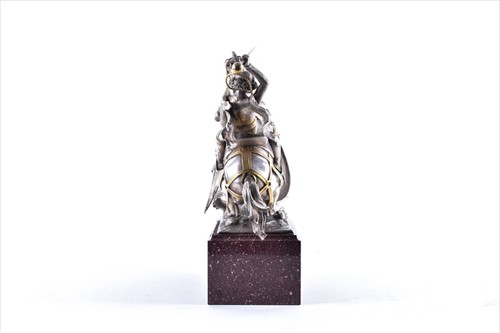 Lot 225 - A fine 19thÂ centuryÂ white metal figure group...