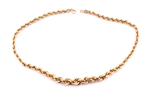 Lot 66 - A French yellow precious metal ropetwist...