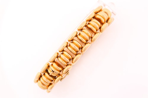 Lot 271 - A French yellow precious metal bracelet,...