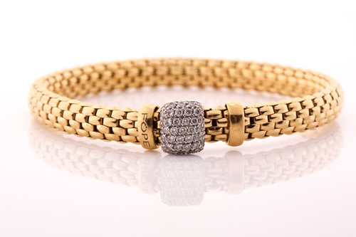 Lot 156 - A 'Flex It' 18ct yellow gold bracelet, by Fope,...