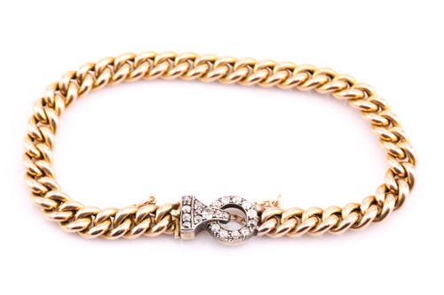 Lot 240 - A late Victorian yellow precious metal curb...