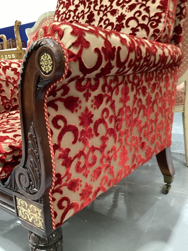 Lot 301 - A pair of George IV rosewood and brass inlaid...