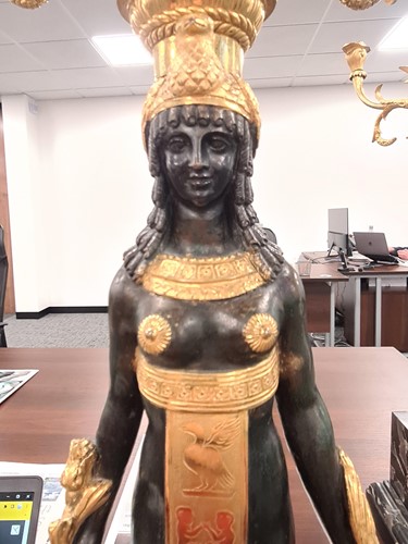 Lot 368 - A fine pair of Retour D’ Egypte ormolu and...
