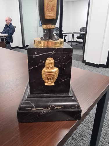 Lot 368 - A fine pair of Retour D’ Egypte ormolu and...