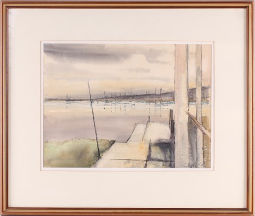Lot 20 - Charles Bartlett (1921 - 2014) 'The Slipway',...