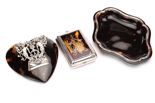 Lot 489 - An Edwardian silver and tortoiseshell...