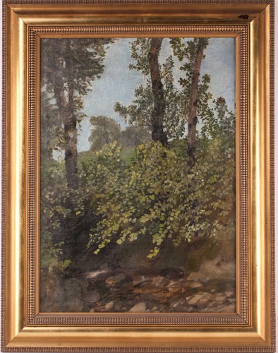 Lot 11 - Hans Sandreuter (1850-1901) Swiss, a woodland...