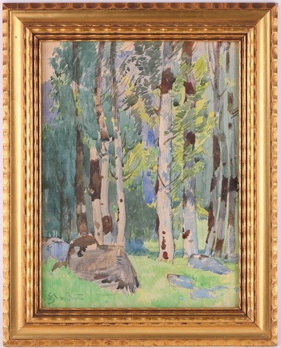 Lot 5 - Hans Sandreuter (1850-1901) Swiss, woodland...
