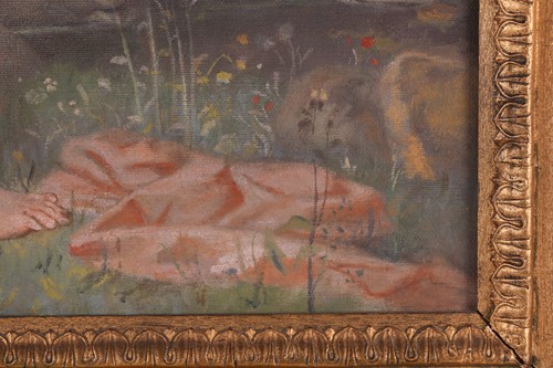 Lot 41 - Swiss School (late 19th century), a blonde...