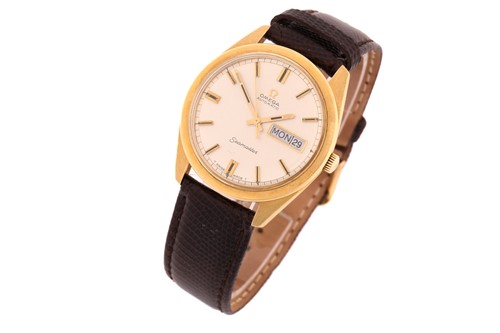 Lot 503 - A 1968 Omega Seamaster Day-Date automatic 18ct...