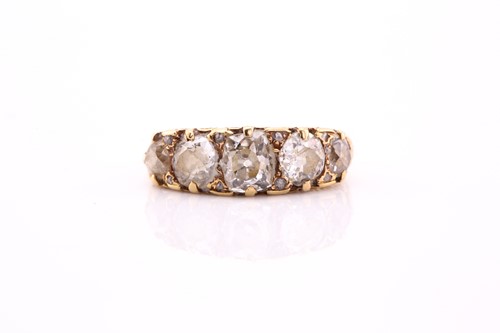 Lot 221 - Five stone diamond ring, late 19th/early 20th...