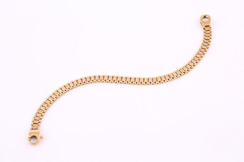 Lot 149 - An Italian three colour bracelet, the...