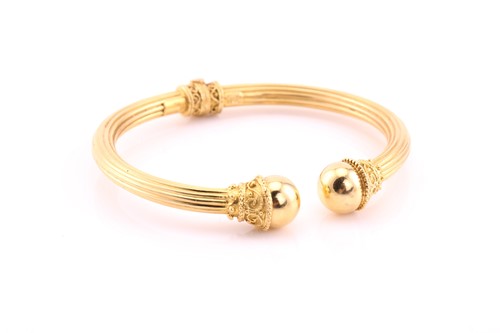 Lot 96 - LALAOUNIS - torc style hinged bracelet, the...