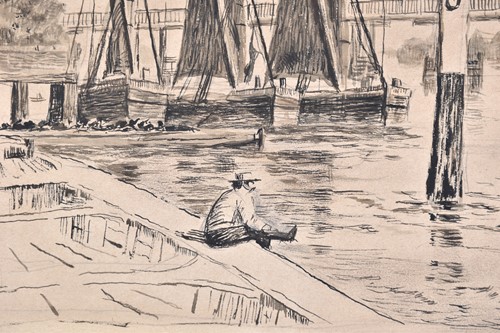 Lot 62 - Walter Greaves (1846-1930), 'Lindsey Wharf,...