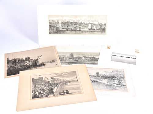 Lot 106 - A collection of six unframed monochrome...
