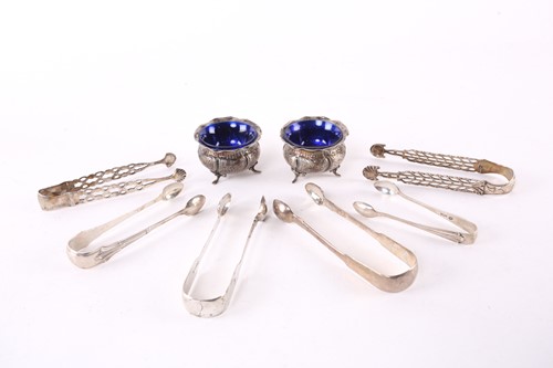 Lot 519 - A pair of Italian white metal salts by...