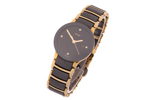 Lot 507 - A lady's Rado Centrix bi-colour wristwatch...