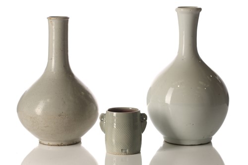Lot 69 - A Chinese qinbai glazed porcelain bottle vase...