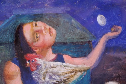 Lot 33 - Mike Rooney RA (b.1944), 'Poultry Girl',...