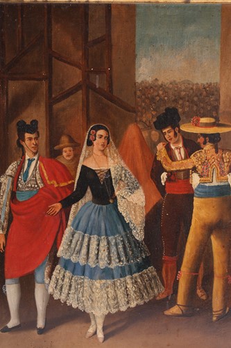 Lot 11 - 19th-century Spanish school, a pair of...