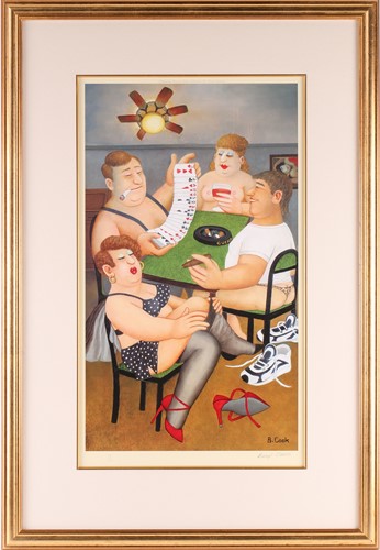 Lot 121 - Beryl Cook (1926-2008), 'Strip Poker', limited...