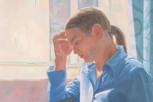 Lot 30 - Hunter (contemporary British school), portrait...