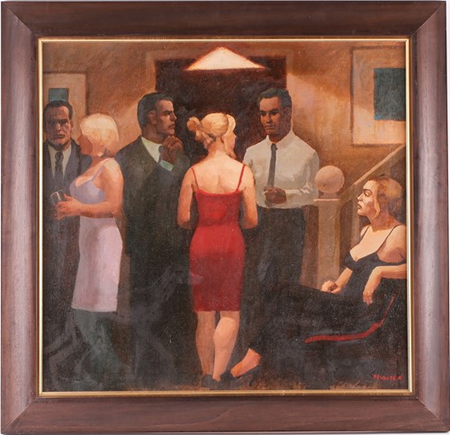 Lot 38 - Hunter (contemporary British school), figures...