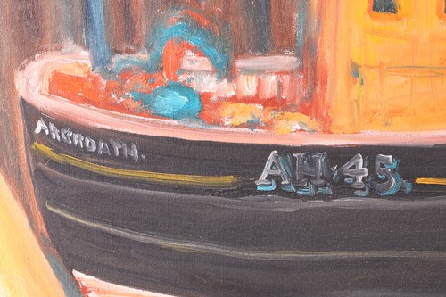 Lot 5 - John Bellany (1943-2013), Harbour scene, 1996,...