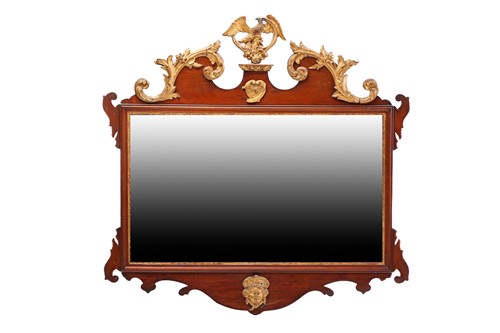 Lot 281 - A George III style mahogany and parcel-gilt...