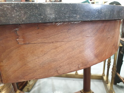 Lot 145 - A French Empire marble-topped circular...