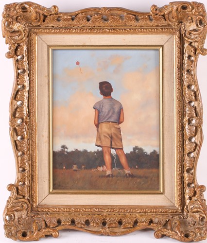 Lot 2 - 20th century British school, study of a boy...