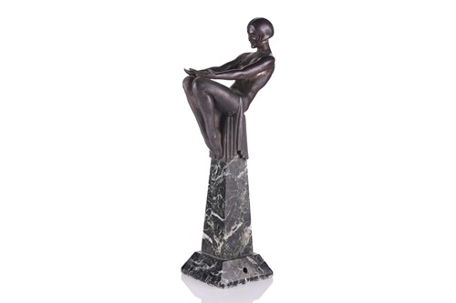 Lot 290 - After Max Le Verrier, an Art Deco silvered and...
