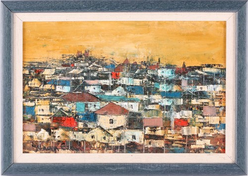 Lot 21 - Jehan Chan (1937-2011) Malaysian, 'Roof Tops',...