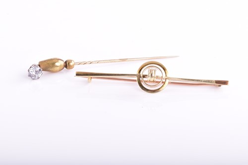 Lot 84 - A single stone diamond stickpin, the old...