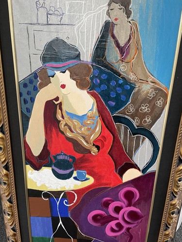 Lot 10 - Itzchak Tarkay (1935 - 2012), Lady in a red...