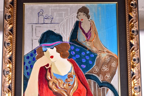 Lot 10 - Itzchak Tarkay (1935 - 2012), Lady in a red...