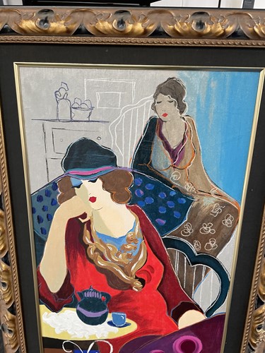Lot 10 - Itzchak Tarkay (1935 - 2012), Lady in a red...