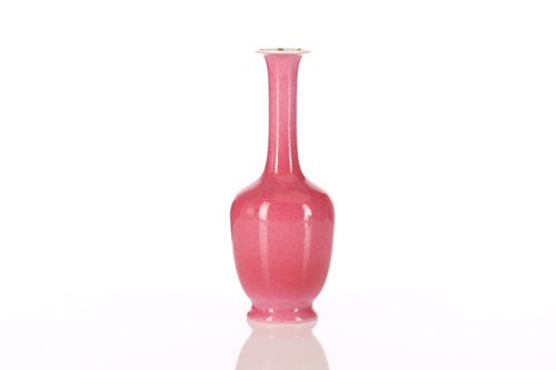 Lot 283 - A Chinese peach bloom vase, Republic period, a...