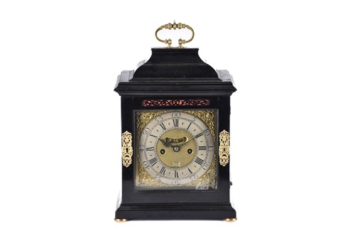 Lot 429 - A George I/II ebonized twin fusee repeat...