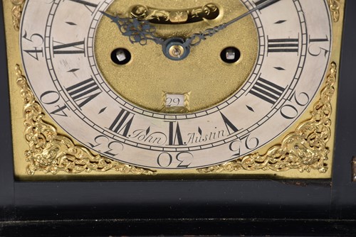 Lot 429 - A George I/II ebonized twin fusee repeat...