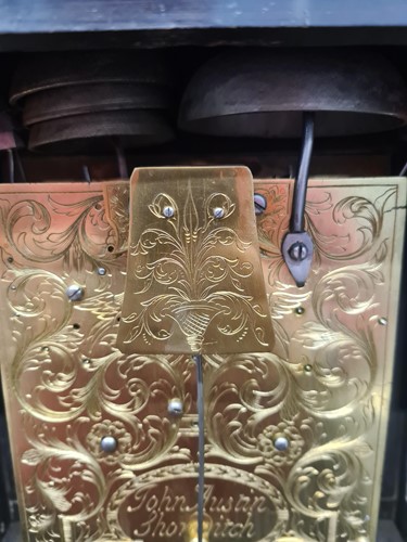 Lot 429 - A George I/II ebonized twin fusee repeat...