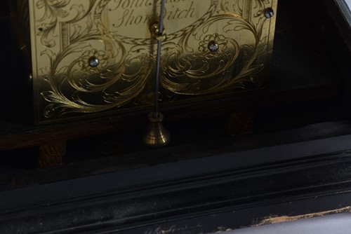 Lot 429 - A George I/II ebonized twin fusee repeat...