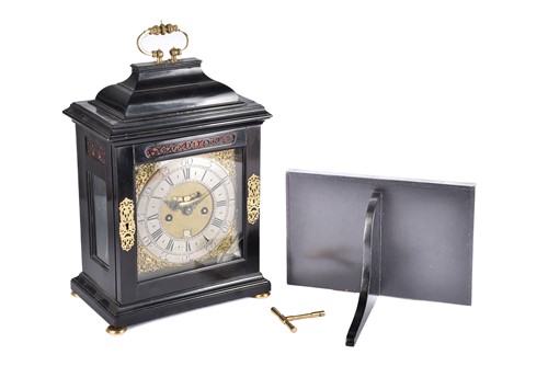 Lot 429 - A George I/II ebonized twin fusee repeat...